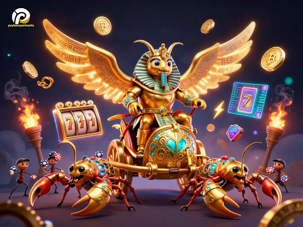 Engage with paylessapartments in a vibrant casino scene featuring slots, coins, and dynamic gaming elements.