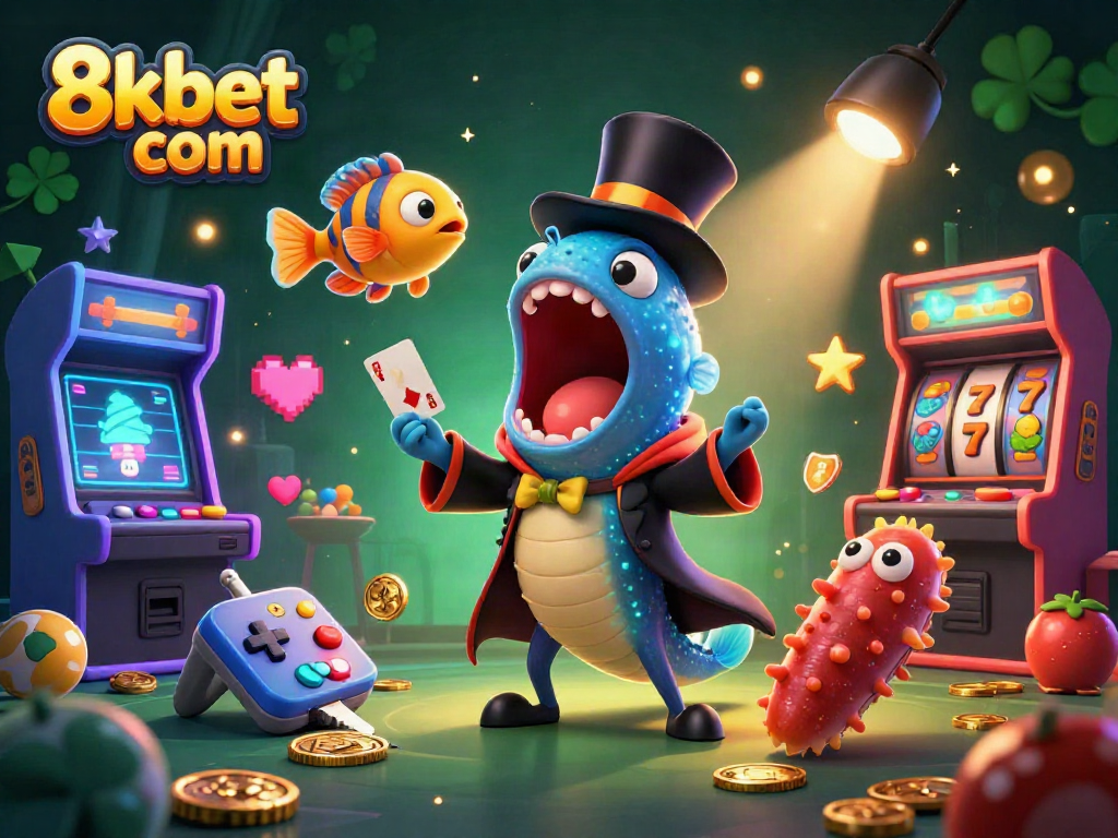 Experience captivating magic with a gulper eel and anglerfish at 8kbet com's thrilling casino games.