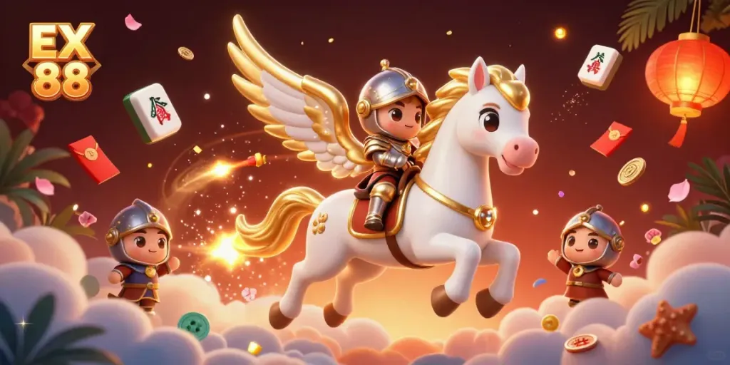 Experience thrilling moments playing EX 88 with a spectacular casino-themed illustration.