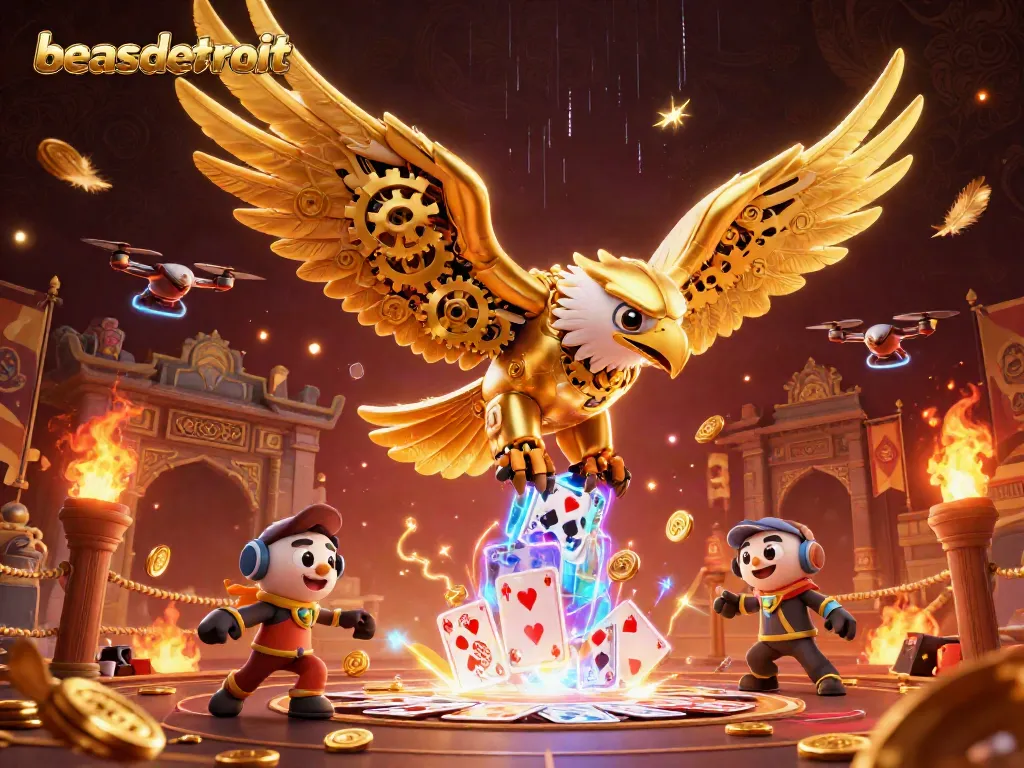 Experience thrilling gameplay at beasdetroit with our vibrant casino scene illustration.