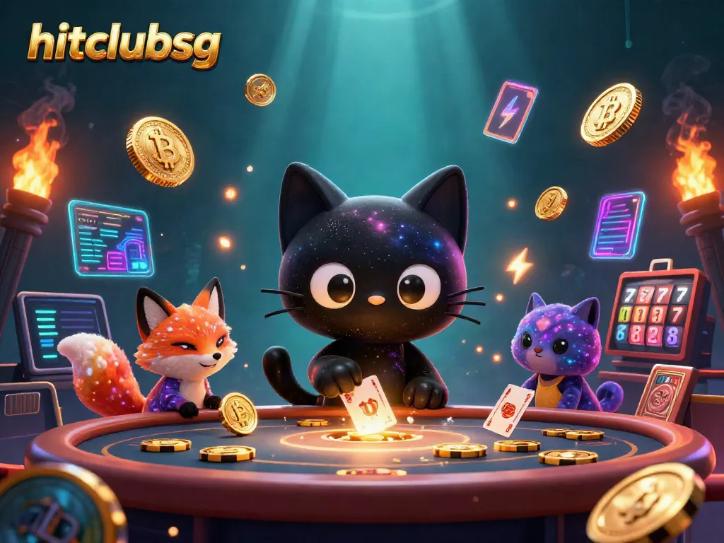 Experience the thrilling attraction of hitclubsg with cosmic gaming characters and vibrant casino elements.