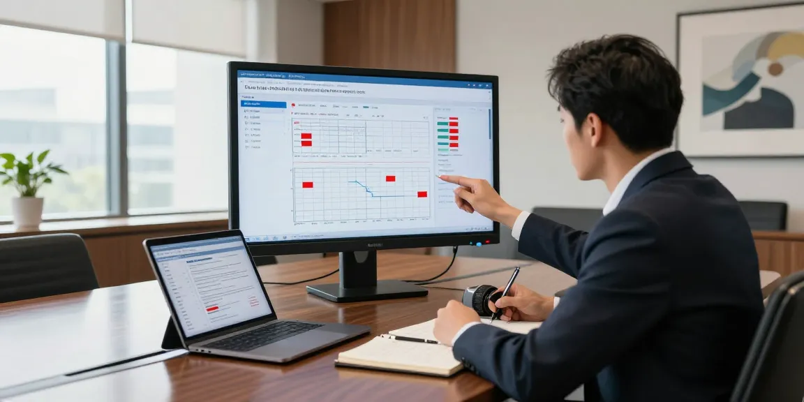 Document fraud detection analysis in a corporate office with professionals discussing suspicious activity.